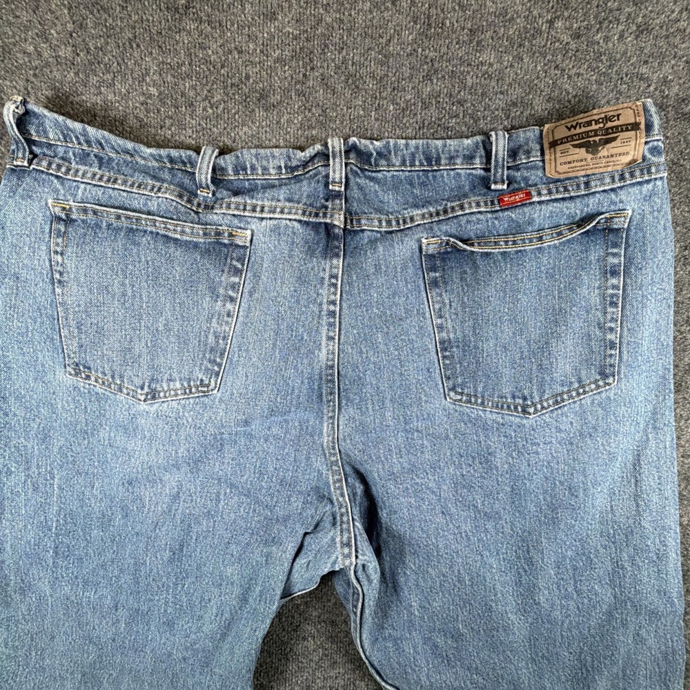 Wrangler Five Star Regular Fit Jeans Men's 48x32 (47x31 Act) Light Blue Denim - Picture 10 of 12